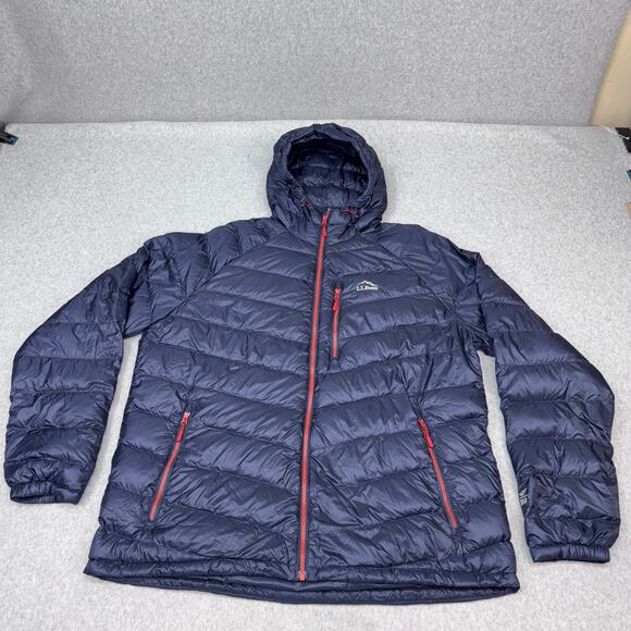 LL BEAN Ultralight 850 Down Jacket Men XXL Carbon Navy Downtek Packable Pertex - Picture 1 of 10